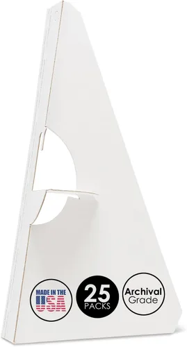 Miniatura 13 de Lineco Paquete de 25 Soportes de Caballete de Cartón de 9 Pulgadas, Soportes de Caballete Autoadhesivos para Letreros de Exhibición, Lienzo, Blanco
