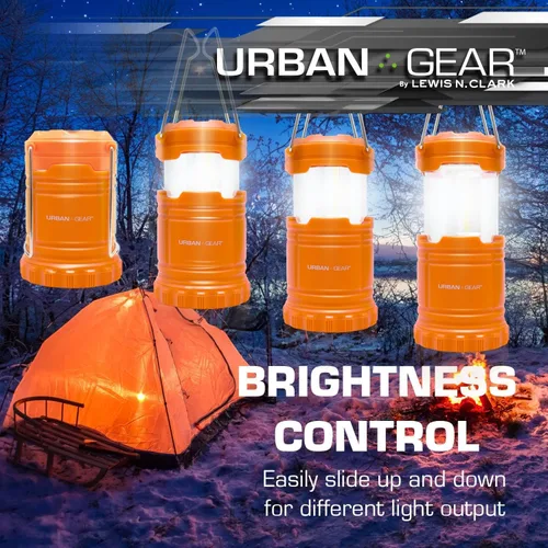 Miniatura 3 de Lewis N. Clark - Linterna de camping plegable Linterna LED portátil para uso en interiores o exteriores Lámpara impermeable con pilas incluidas