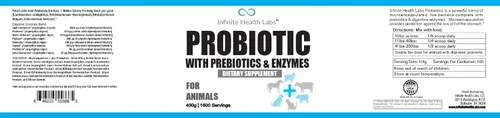 Miniatura 8 de Probióticos para perros y gatos - Polvo de enzimas y prebióticos para mascotas formulado por veterinarios para la salud digestiva, intestinal e