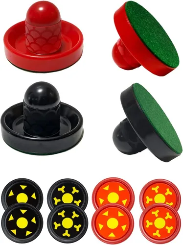 Empujadores de hockey de aire y discos de hockey de aire, huelguistas antideslizantes y discos dinámicos para juego de mesa de hockey de aire para