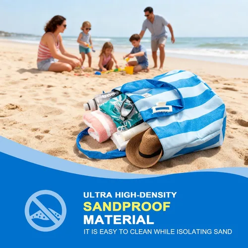 Miniatura 4 de Bolsas de playa impermeables a prueba de arena, bolsa grande XL para piscina para mujer