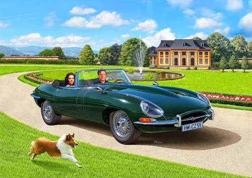 Miniatura 2 de ドイツレベル(Revell) Nivel alemán 07687 1/24 Jaguar E-Type Roadster Modelo de plástico