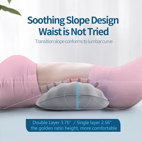 Miniatura 5 de Almohada de apoyo lumbar ajustable RESTCLOUD de espuma viscoelástica para dormir, almohada de apoyo para la espalda con alivio del dolor lumbar