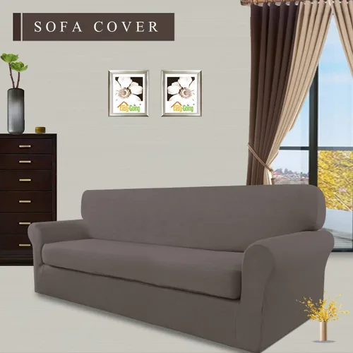 Miniatura 2 de Easy-Going - Fundas elásticas de microfibra para sofá, 2 piezas Gris pardo