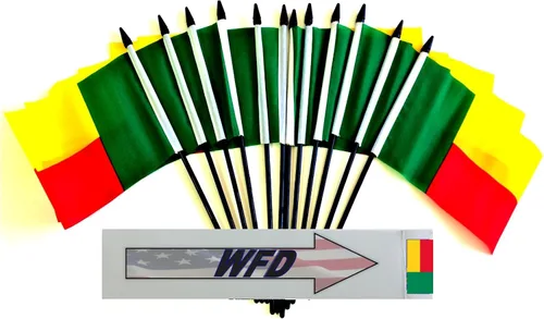 Miniatura 63 de World Flags Direct Banderas en miniatura de poliéster de Afganistán, paquete de 12, decoración de mesa de fiesta, desfiles, 4 x 6 pulgadas, verde