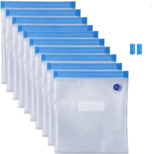 Miniatura 11 de Sous Vide - Bolsas reutilizables sin BPA con sellado al vacío para almacenamiento de alimentos, congelación, bolsa de almacenamiento al vacío