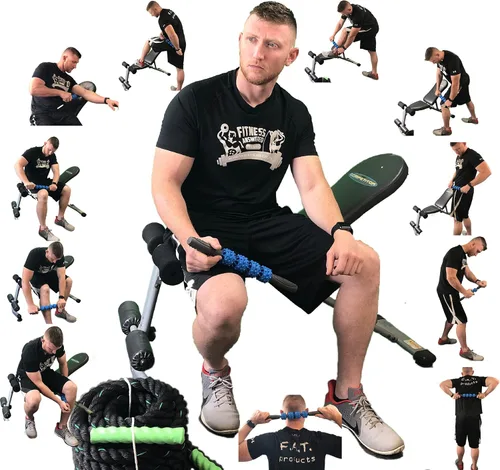 Miniatura 6 de Advanced Series – Rodillo de masaje muscular para músculos – Fitness Answered Training – Núcleo de acero inoxidable de 16.75 pulgadas – Gran espacio