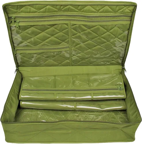 Miniatura 5 de Yazzii Bolsa organizadora Carry All – Bolsa de almacenamiento para manualidades con 20 bolsillos para suministros de acolchado, nociones de costura
