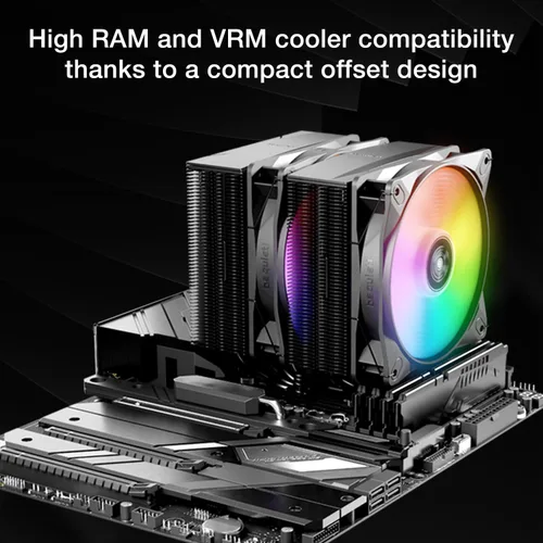 Miniatura 6 de be quiet! Pure Rock Pro 3 LX Enfriador de aire para CPU 6 tubos de calor de alto rendimiento de 6mm con tecnología HDT Ventilador ARGB PWM