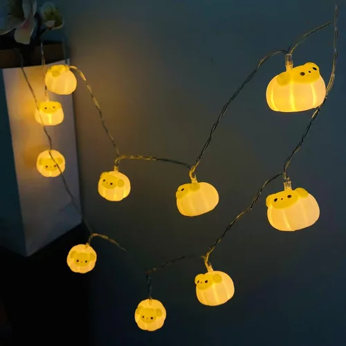 Miniatura 17 de Guirnalda de luces de oveja de 5.4 pies, 10 LED, adornos novedosos de cabras, luces de hadas de cordero alimentadas por pilas para decoración