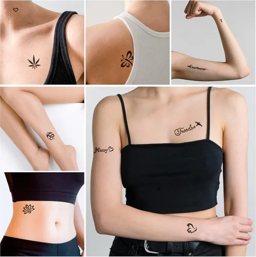 Miniatura 4 de 16 hojas de plantillas de tatuaje de henna reutilizables para mujeres, niñas y niños, más de 220 plantillas de tatuaje, plantilla de tatuaje