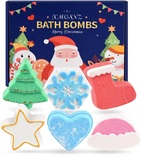 Bombas de baño para niños, 6 paquetes de burbujas para árbol de Navidad para niños, regalos de Navidad para mujeres, adolescentes, regalos para