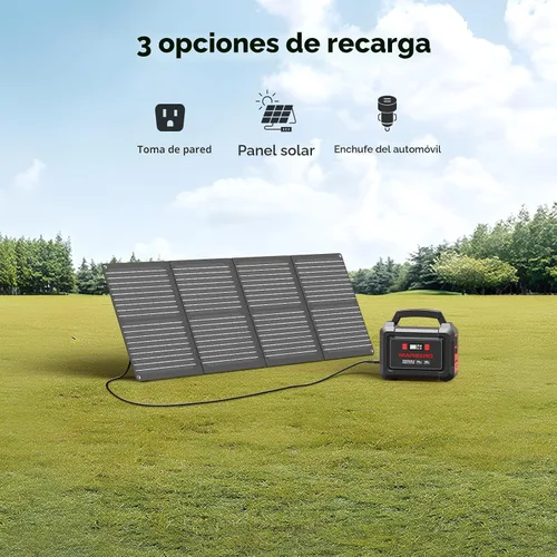 Miniatura 9 de MARBERO Generador solar de 296 Wh con paneles solares, estación de energía portátil de 60 W con generador solar de onda sinusoidal pura de 300 W