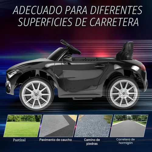 Miniatura 6 de Auto de paseo para niños de 12 V con control remoto de 2.4 G, automóvil eléctrico alimentado por batería, puertas dobles, cinturón de seguridad, luz