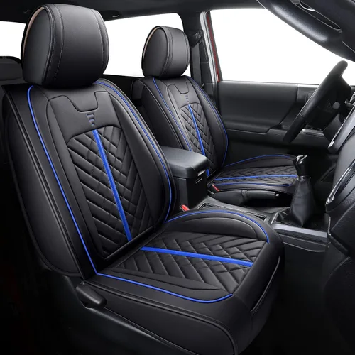 Miniatura 11 de Tomatoman Tacoma - Fundas de asiento delantero compatibles con Toyota Tacoma 2005-2022 2023 2024 2025 2026 Camiones Access Crew Extended Double Cab