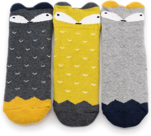 Miniatura 2 de 3 pares de calcetines ultra gruesos y cálidos para bebés, niños y niñas, calcetines de invierno, calcetines de algodón cálidos hasta la pantorrilla