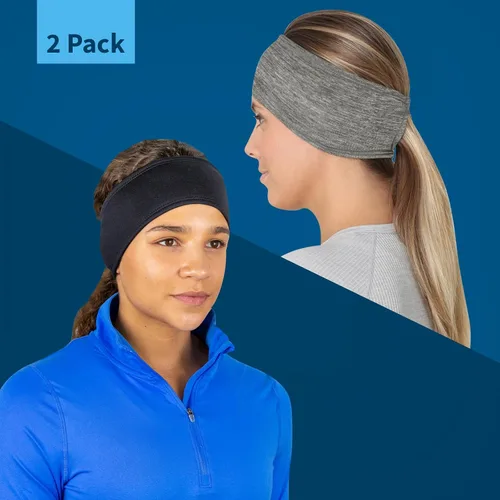 Miniatura 18 de TrailHeads - Diadema para mujer, diseño de cola de caballo, con banda para la oreja que absorbe la humedad, ideal para correr