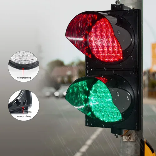 Miniatura 2 de BBMi DC9-36V 200mm (8inch) Señal de tráfico de Stop & Go rojo/verde, IP65 impermeable industrial advertencia LED luz de parada