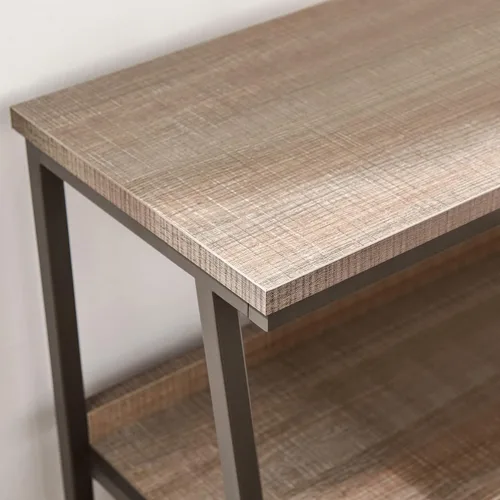 Miniatura 8 de Leick Home 70007-ROBLK - Estantería escalonada de metal y madera, roble aserrado/gris plomizo