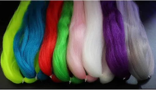 Miniatura 10 de Tigofly 16 Colores Fibra Sintética Grande Hank Super Pelo Mosca Atado Bucktail Jig Señuelo Hacer Materiales 16