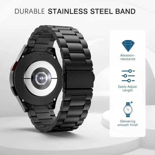 Miniatura 3 de MoKo Metal Band Compatible con Samsung Galaxy Watch 7 FE 6 5 4 Banda 40mm 44mm/Watch 5 Pro Banda 45mm/Watch 6 Classic Banda 43mm 47mm/4 Classic 42mm