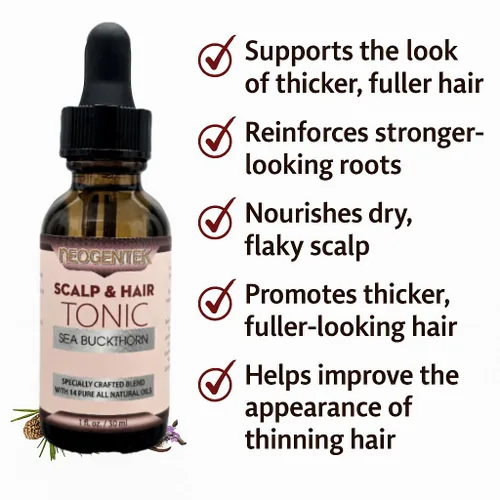 Miniatura 6 de Aceite esencial tónico para el cabello y el cuero cabelludo – Hecho de 14 aceites botánicos para un cabello más grueso y lleno • Suero