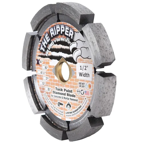 Delta Diamond Ripper Premium - Hoja de diamante de punta de 4 pulgadas, ancho de 1/2 pulgada, para eliminación de mortero (4" X.500)