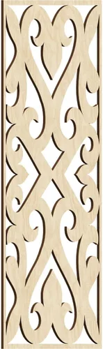 Miniatura 124 de Keene Paneles de pared decorativos de madera con calado, 9 3/8 pulgadas de ancho x 24 3/8 pulgadas de alto x 1/4 de alto, roble rojo rojo (Red Oak)