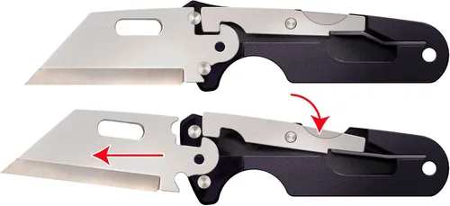 Miniatura 4 de COLD STEEL Click N Cut - Hunters Fixed Blade Knife Durable 420J2 Steel Compact Hunting & Hiking Multiple Replaceable Blades Sheath & 3 Blades