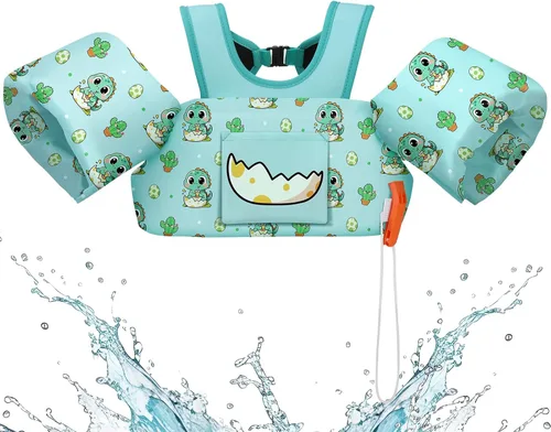 Miniatura 12 de HeySplash Chaleco de natación para niños pequeños, flotadores para niños de 22 a 44 libras/22 a 55 libras, chaqueta de natación para niños