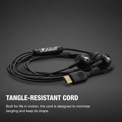 Miniatura 4 de Auriculares con cable USB-C Marshall Mode – Micrófono incorporado, ajuste personalizable, cable resistente a enredos y controladores dinámicos
