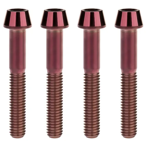 Miniatura 35 de Titanio Ti M6 x 10 16 18 20 25 30 35 40 45 50 55 60 2.559 in Allen - Tornillos hexagonales de 2.559 in, tornillos cónicos, paquete de 4