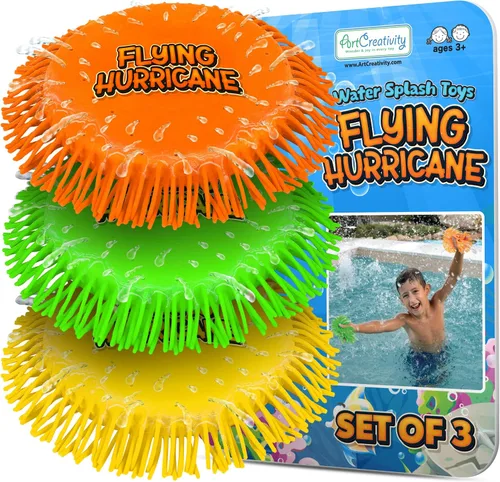 ArtCreativity Frisbees de agua suave para niños, discos deportivos suaves (paquete de 3), juguetes de agua de playa y juguetes de piscina para