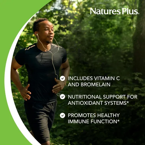 Miniatura 4 de NaturesPlus Quercetina Plus con vitamina C y bromelina - 60 tabletas vegetarianas - Suplemento de alivio de alergias - Apoyo inmunológico