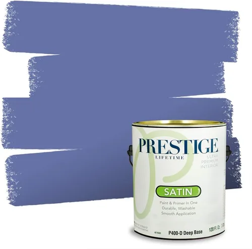 Miniatura 266 de Prestige Paints. - Base y pintura para exteriores en un solo galón, 1 galón. plano, comparable con Sherwin Williams Topsail. SW6799-PCM