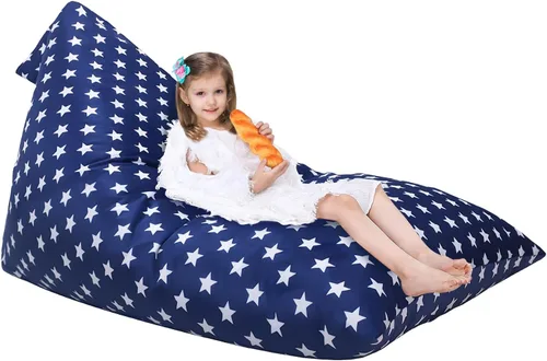 Miniatura 17 de Jorbest Puf de almacenamiento de animales de peluche para niños y adultos, puf de animales de peluche, asiento de lona de alta calidad, solo funda