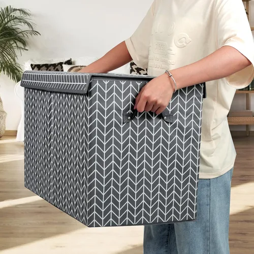 Miniatura 5 de Mayniu Baúl grande de almacenamiento para juguetes con tapa, cajas organizadoras de juguetes con asas resistentes para niños, niñas, sala de estar