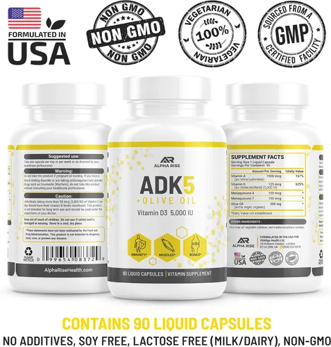 Miniatura 4 de Suplemento vitamínico ADK 5 + suplemento vitamínico ADK 10