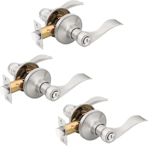 Miniatura 24 de KNOBWELL - Paquete de 2 pomos de puerta de bronce, manijas interiores para puerta de dormitorio y baño, manija de puerta de privacidad sin llave