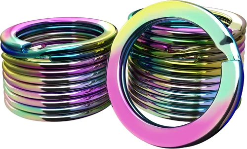 Miniatura 7 de Llaveros pequeños de 0.8 pulgadas (0.787 in) – Llavero resistente a granel para manualidades – Llavero dividido collar para mascotas, llaves