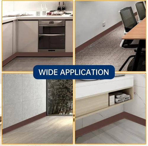 Miniatura 5 de Moldura Flexible para Zócalo de 4 Pulgadas Base de Pared de Vinilo Autoadhesiva Despegar y Pegar Base Cove de Goma Moldura de Zócalo de Pared