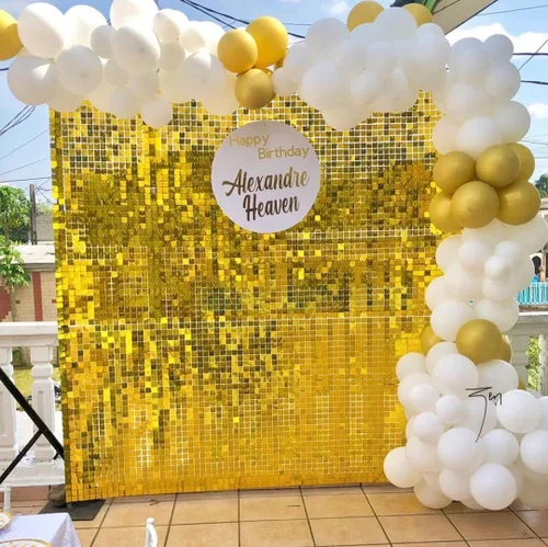 Miniatura 4 de 24 paneles de fondo de pared brillantes, fondos cuadrados de lentejuelas con efecto 6D, fondos de fotos grandes para cumpleaños, graduación, boda