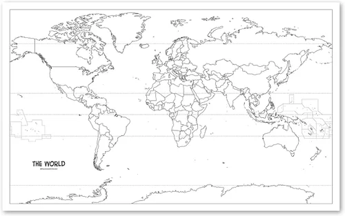 Miniatura 10 de Póster de Mapa Mundial Laminado - Gráfico del Mapa del Mundo [Amarillo]