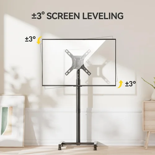 Miniatura 6 de AM Alphamount - Soporte de piso para TV para televisores planos/curvos de 13 a 43 pulgadas de hasta 44 libras, soporte de piso para TV y monitor