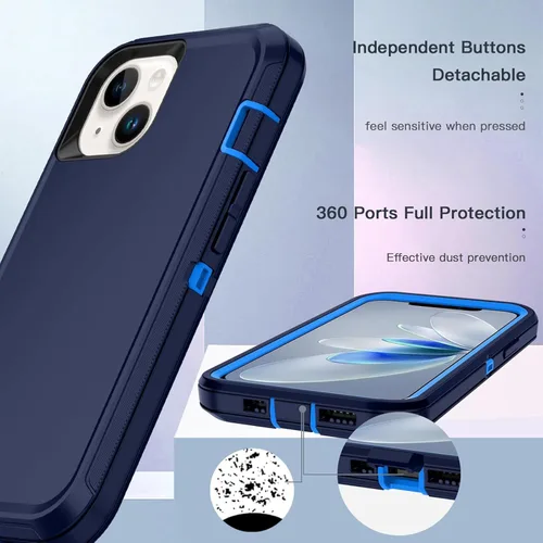 Miniatura 5 de Funda para Apple iPhone 12 / iPhone 12 Pro (6.1 pulgadas), resistente a los golpes, a prueba de polvo y caídas, doble capa, color negro