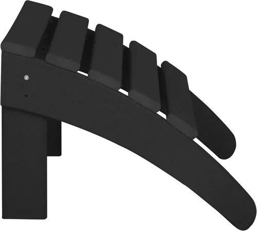 Miniatura 9 de WestinTrends Reposapiés otomano Adirondack para patio al aire libre, taburete de madera de polietileno para todo tipo de clima, ampliamente Negro