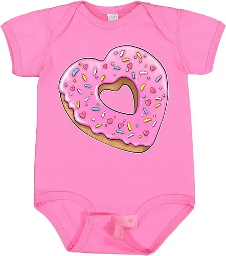 Miniatura 20 de inktastic Body de bebé con forma de corazón con glaseado rosa y chispas