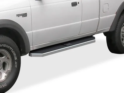 Miniatura 15 de APS Estribos 5 pulgadas color negro mate compatibles con Ford Ranger Mazda Serie B 1999-2011 Super Cab 4 puertas de acero inoxidable