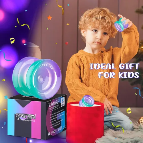 Miniatura 7 de MAGICYOYO Yoyo de cristal K2 para niños de 8 a 12 años, Yoyo sensible para principiantes, yoyo profesional de plástico que no responde para adultos