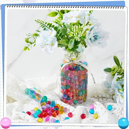 Miniatura 7 de Zhanmai 500 Piezas Canicas de Vidrio de Colores Mezclados 0.56 Pulgadas Canicas Ojos de Gato a Granel Vidrio Sólido Coloridas Redondas Manualidades